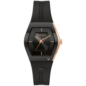 Reloj Bulova Mujer Latin Grammy. Silicona Negro 97L163