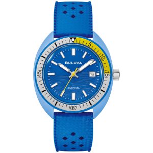 Reloj Bulova Hombre Snorkel. Silicona Azul 98B445