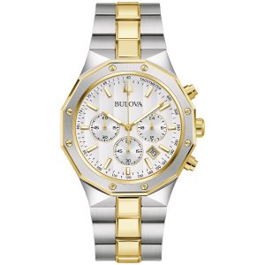 Reloj Bulova Hombre Prestige. Acero Inoxidable Plateado 98B450