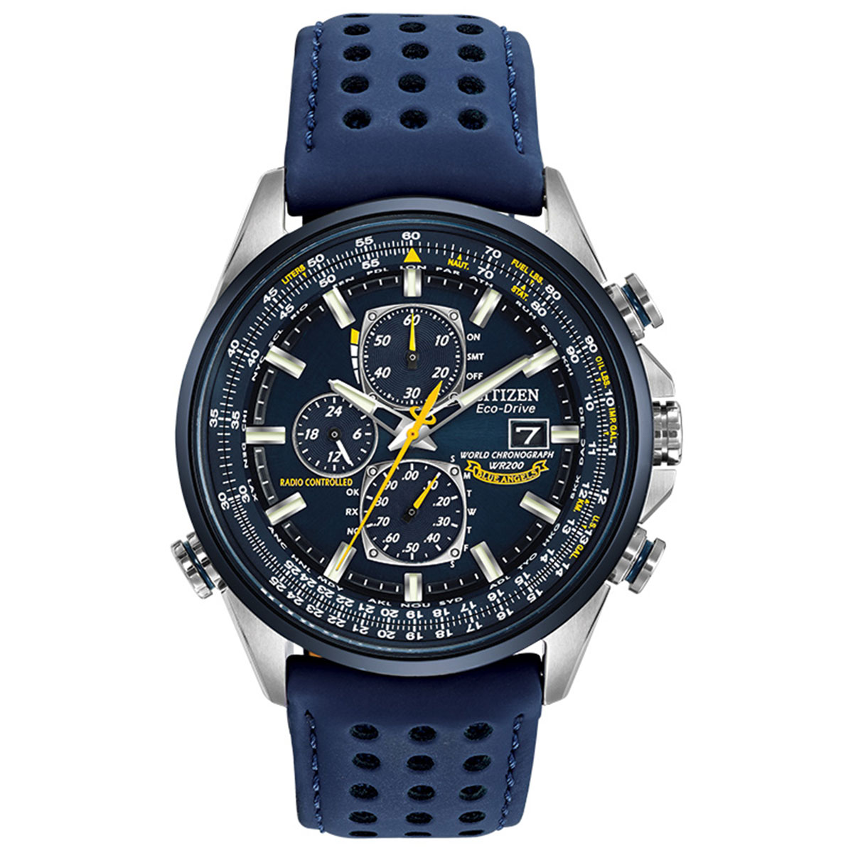 Reloj Citizen Hombre Sport Luxury. Cuero Azul AT8020-03L