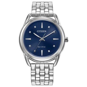 Reloj Citizen Mujer Dress Classic. Acero Inoxidable Plateado FE7090-55L
