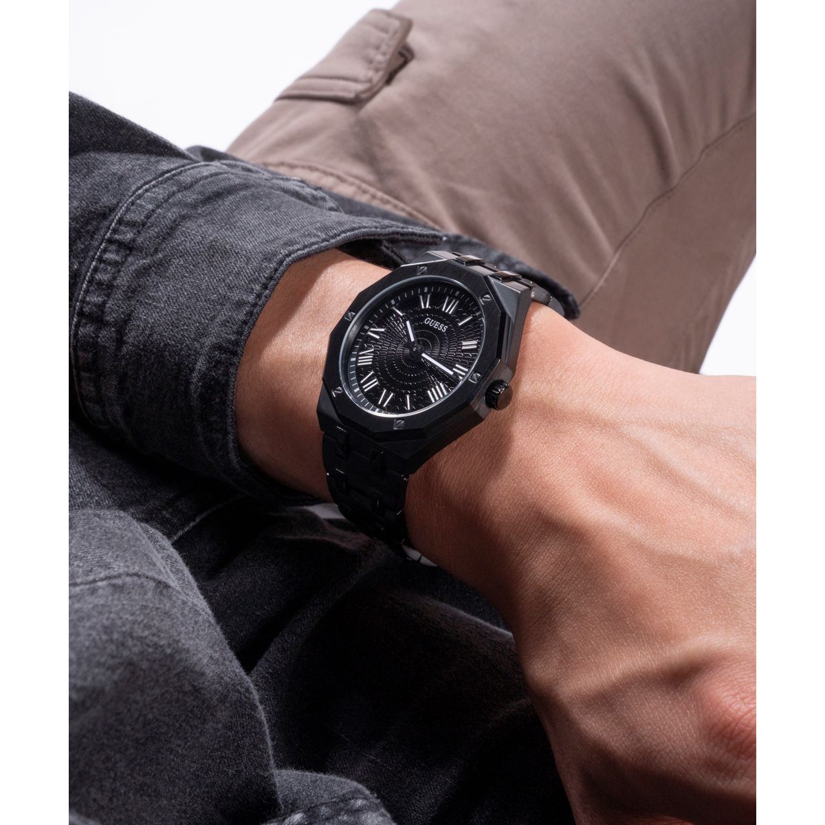 Reloj Guess Hombre Asset. Acero Inoxidable Negro GW0575G3 - Imagen 4