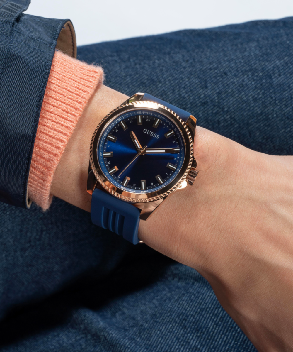 Reloj Guess Hombre Champ. Silicona Azul GW0639G3 - Imagen 4