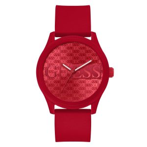 Reloj Guess Hombre Reputation. Silicona Rojo GW0780G2