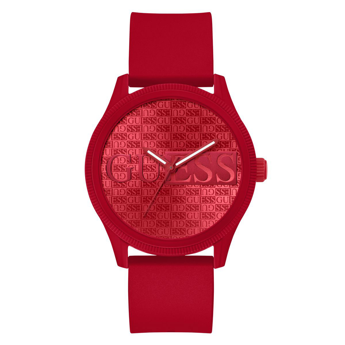Reloj Guess Hombre Reputation. Silicona Rojo GW0780G2