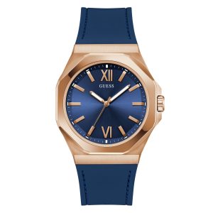 Reloj Guess Hombre Emperor. Silicona Azul GW0850G3