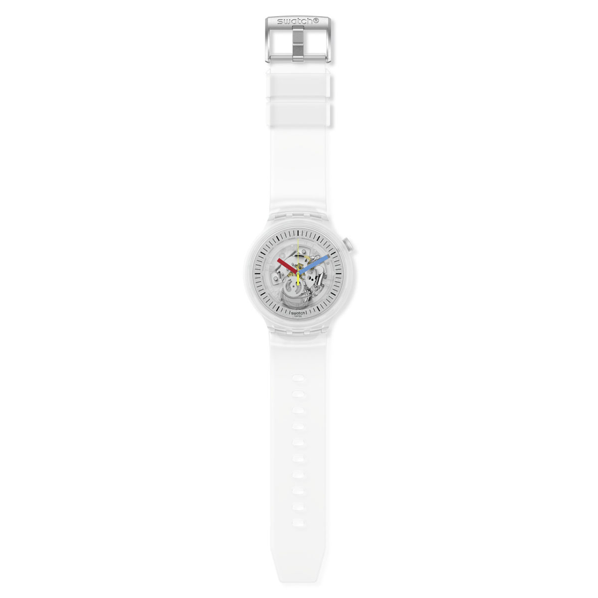 Reloj Swatch Unisex Clearly Bold. Silicona Transparente SB01K100 - Imagen 2