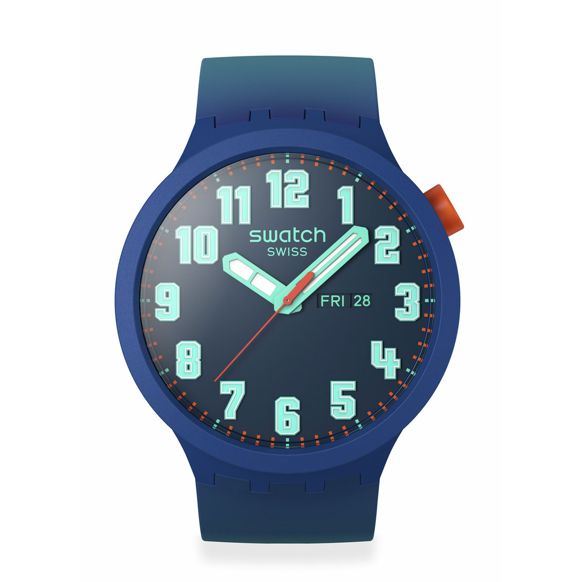 Reloj Swatch Unisex Essentially Bold. Silicona Azul SB01N700