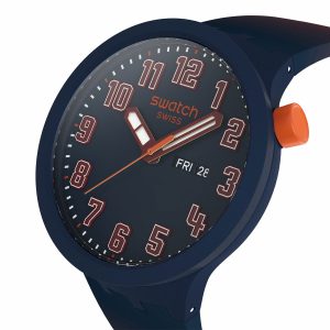 Reloj Swatch Unisex Essentially Confident. Silicona Azul SB01S700