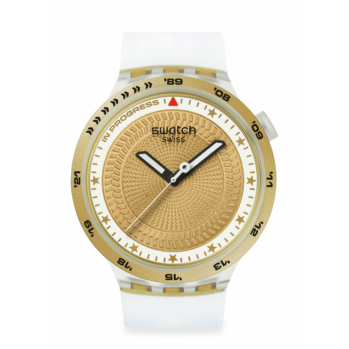 Reloj Swatch Unisex G-Turn. Silicona Blanco SB05K105