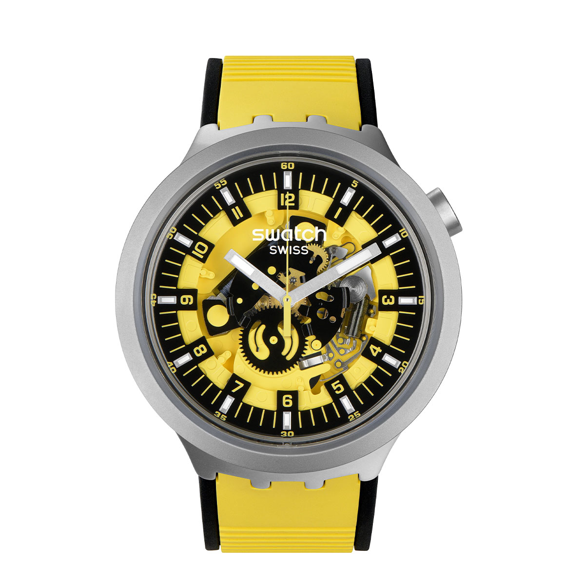 Reloj Swatch Unisex Bolden Yellow. Caucho Amarillo SB07S109