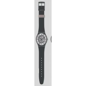 Reloj Swatch Unisex Silver Glam. Plástico Negro SO29B109
