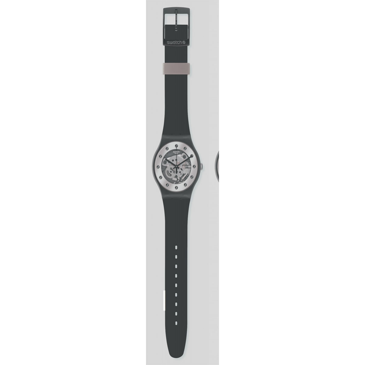 Reloj Swatch Unisex Silver Glam. Plástico Negro SO29B109 - Imagen 2
