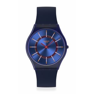 Reloj Swatch Unisex Very Jazzy Berry. Silicona Azul SS08N117