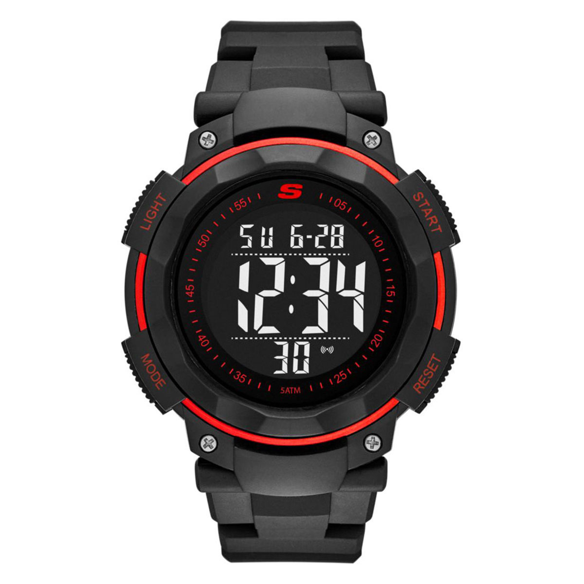 Reloj Skechers Hombre Ruhland. Silicona Negro SR1022