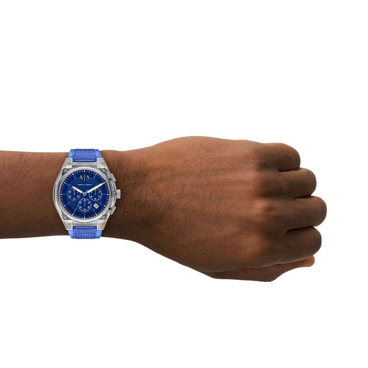 Reloj Armani Exchange Hombre Sync. Poliuretano Azul AX4166 - Imagen 4
