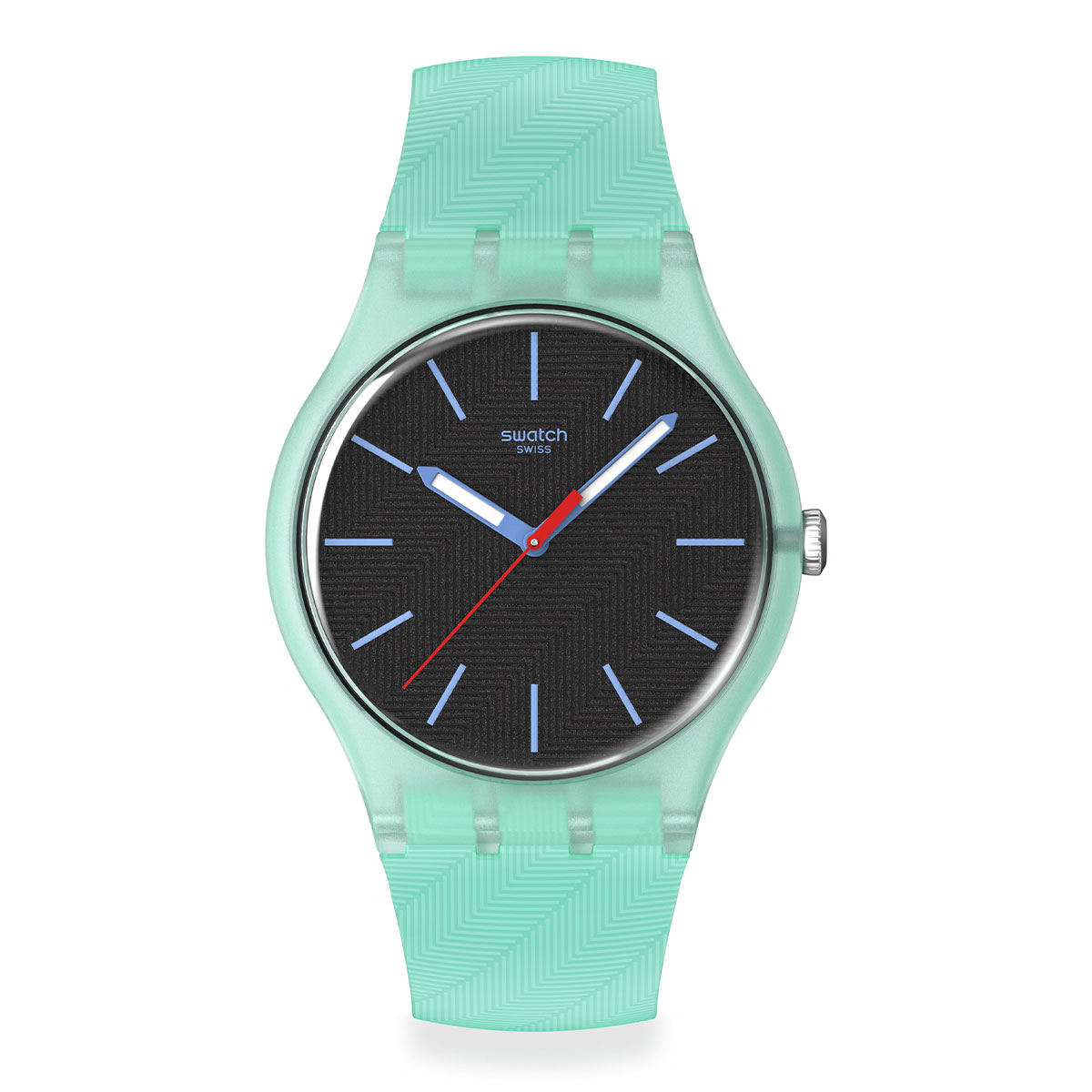 Reloj Swatch Unisex Hint of Mint. Silicona Verde SO29L103