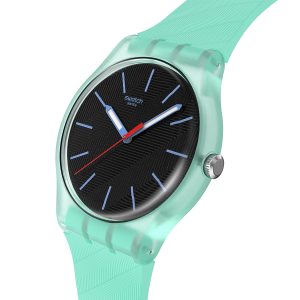 Reloj Swatch Unisex Hint of Mint. Silicona Verde SO29L103