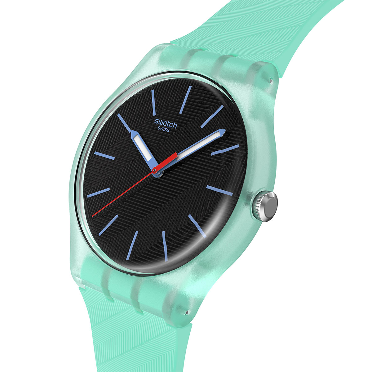 Reloj Swatch Unisex Hint of Mint. Silicona Verde SO29L103 - Imagen 2