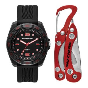 Reloj Skechers Hombre Multi Tool Set. Silicona Negro SR8501