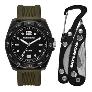 Reloj Skechers Hombre Multi Tool Set. Silicona Verde SR8502