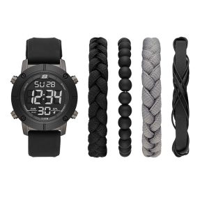 Reloj Skechers Hombre Sets. Silicona Negro SR9053