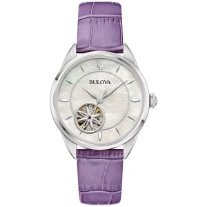 Reloj Bulova Mujer Sutton. Cuero Morado 96L339