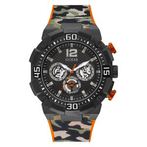 Reloj Guess Hombre Navigator. Silicona Negro GW0264G2