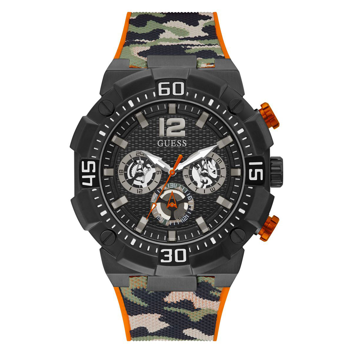 Reloj Guess Hombre Navigator. Silicona Negro GW0264G2