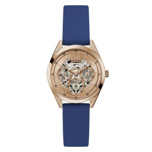 Reloj Guess Mujer Clear Cut. Silicona Azul GW0284L1
