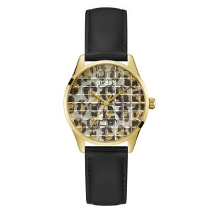 Reloj Guess Mujer Clearly G Block. Cuero Negro GW0481L1