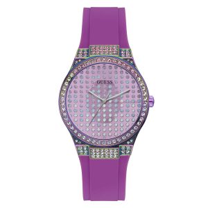 Reloj Guess Mujer Radiance. Silicona Morado GW0482L2