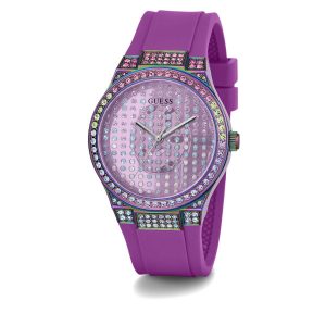 Reloj Guess Mujer Radiance. Silicona Morado GW0482L2