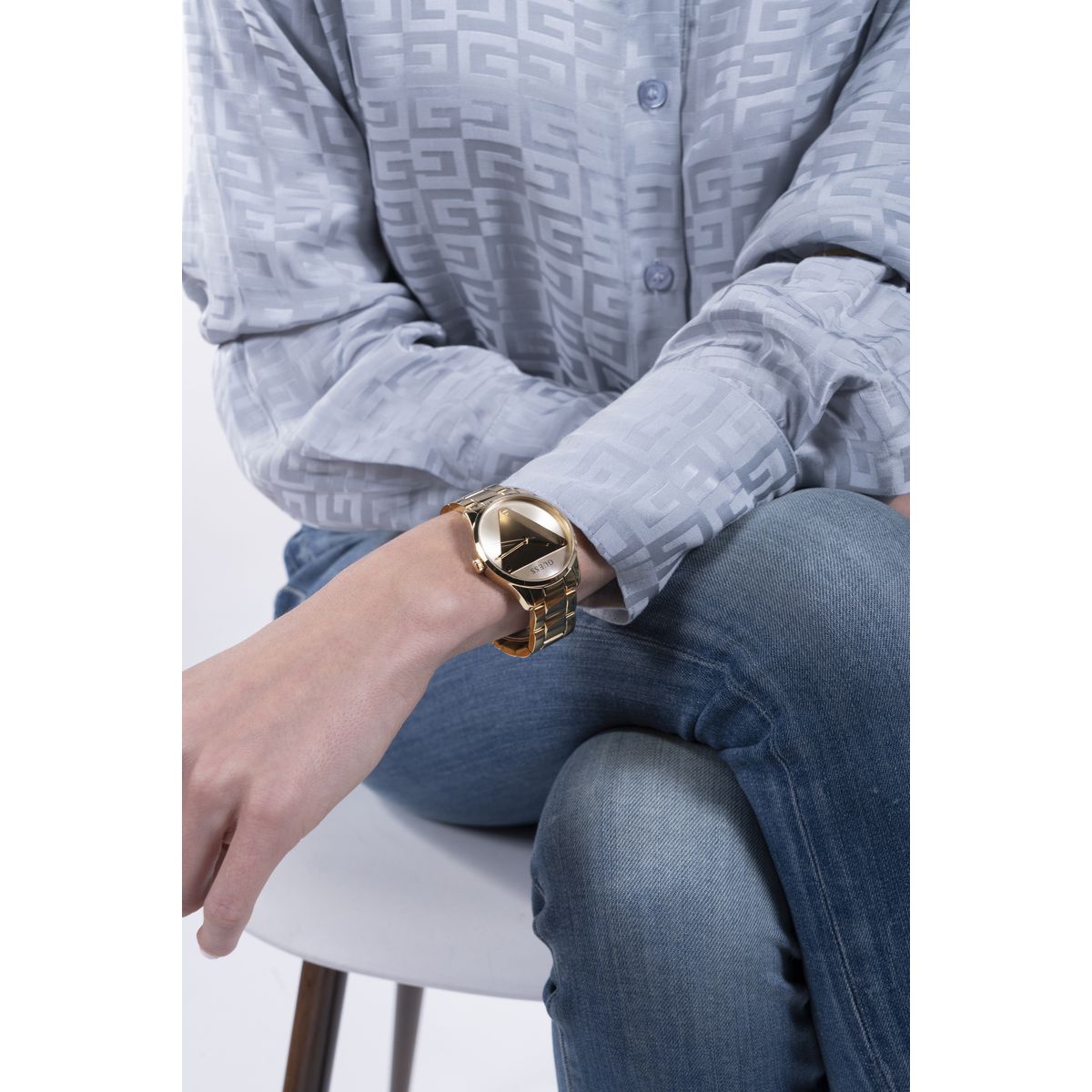 Reloj Guess Mujer Emblem. Acero Inoxidable Dorado GW0485L1 - Imagen 4