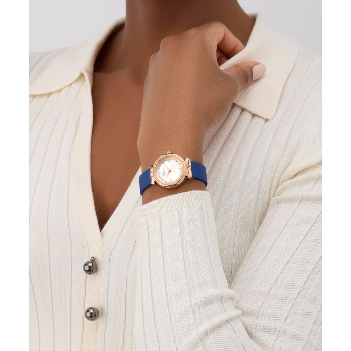 Reloj Guess Mujer Mini Rumour. Silicona Azul GW0928L3 - Imagen 4