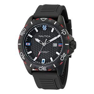Reloj Nautica Hombre. Silicona Negro NAPNRS507