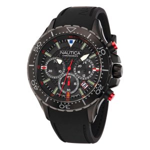 Reloj Nautica Hombre NST Chronograph. Silicona Negro NAPNSF202