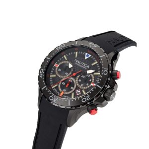 Reloj Nautica Hombre NST Chronograph. Silicona Negro NAPNSF202