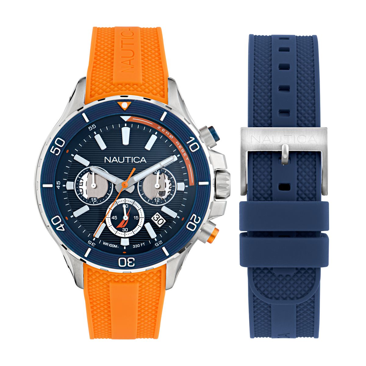 Reloj Nautica Hombre. Silicona Naranja NAPNSF502