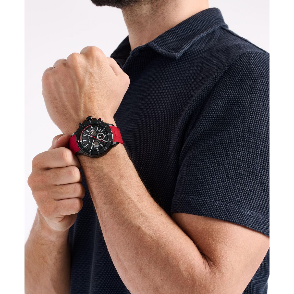 Reloj Nautica Hombre Black Strap. Silicona Negro NAPNSF503 - Imagen 4