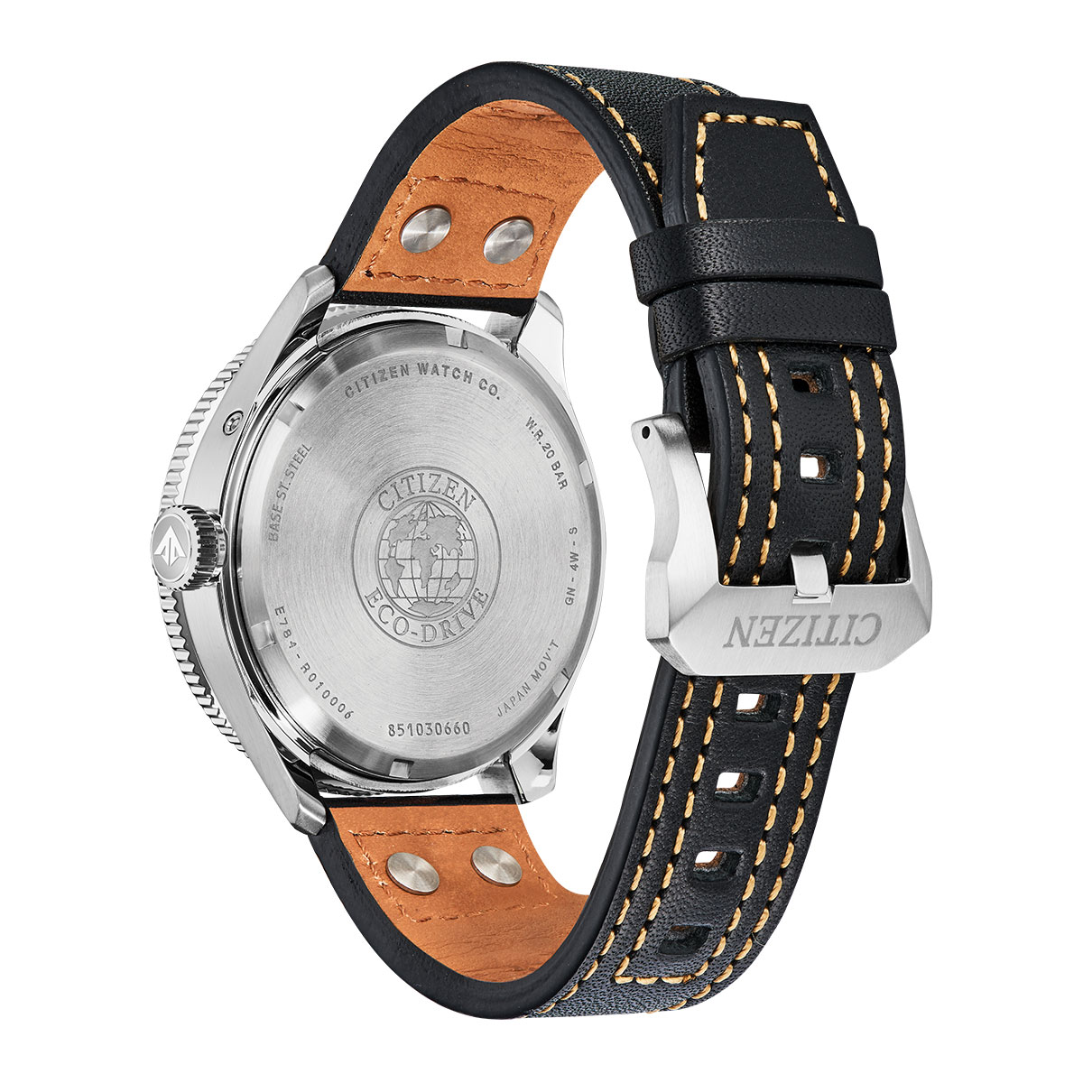 Reloj Citizen Hombre Avion. Cuero Negro BX1010-02E - Imagen 3