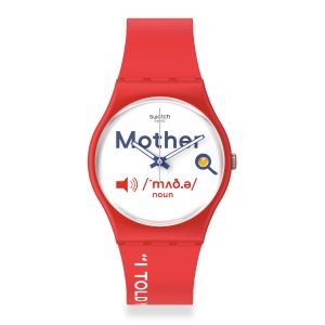 Reloj Swatch Unisex All About Mom. Silicona Rojo GZ713