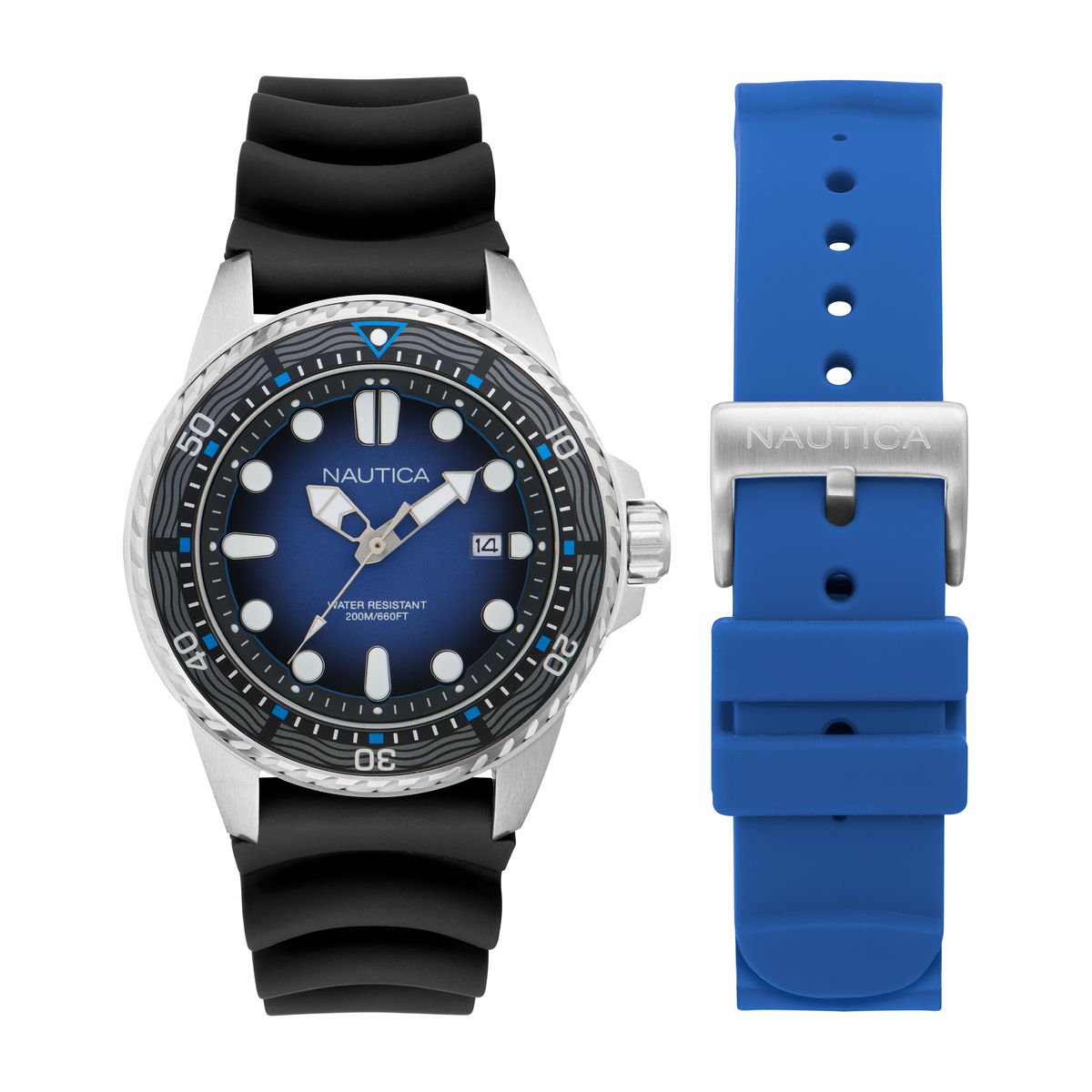 Reloj Nautica Hombre NCT Sea Dive. Silicona Negro NAPSDF504