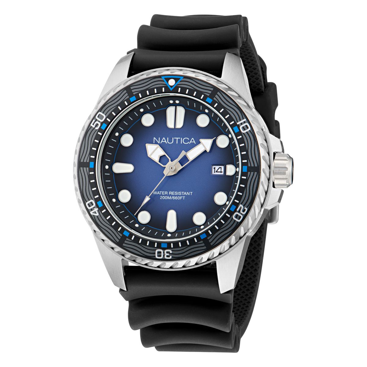 Reloj Nautica Hombre NCT Sea Dive. Silicona Negro NAPSDF504 - Imagen 2
