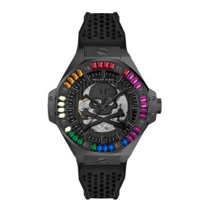 Reloj Philipp Plein Hombre Skeleton Royal. Silicona Negro PWPFA0424