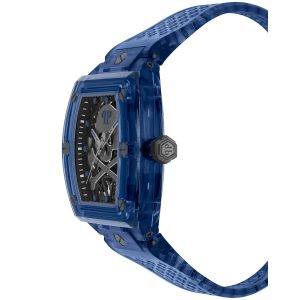 Reloj Philipp Plein Hombre The Skeleton Crystal. Silicona Azul PWPTA0324