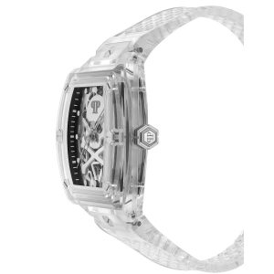 Reloj Philipp Plein Hombre The Skeleton Crystal. Silicona Blanco PWPTA0524