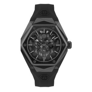 Reloj Philipp Plein Hombre The Skull Spikes. Silicona Negro PWPWA0324