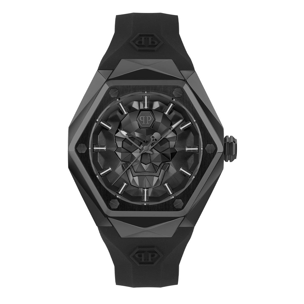 Reloj Philipp Plein Hombre The Skull Spikes. Silicona Negro PWPWA0324
