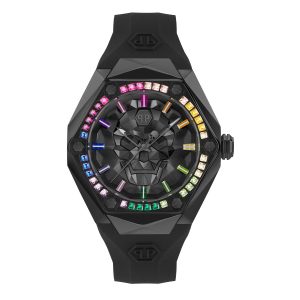 Reloj Philipp Plein Hombre The Skull Spikes. Silicona Negro PWPWA0524